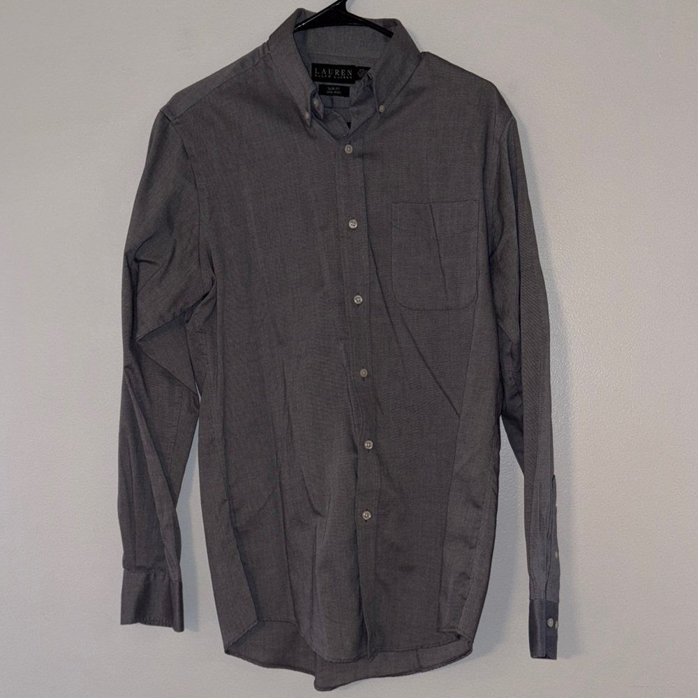 Ralph Lauren Men's Charcoal Button Down Shirt